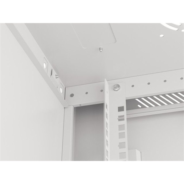 Lanberg WF01-6412-00S 19" 12U SZÉL:600mm MÉLY:450mm MAG:645mm lapraszerelt fémajtós szürke fali rack szekrény