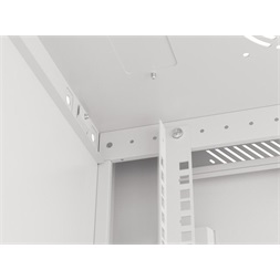 Lanberg WF01-6412-00S 19" 12U SZÉL:600mm MÉLY:450mm MAG:645mm lapraszerelt fémajtós szürke fali rack szekrény