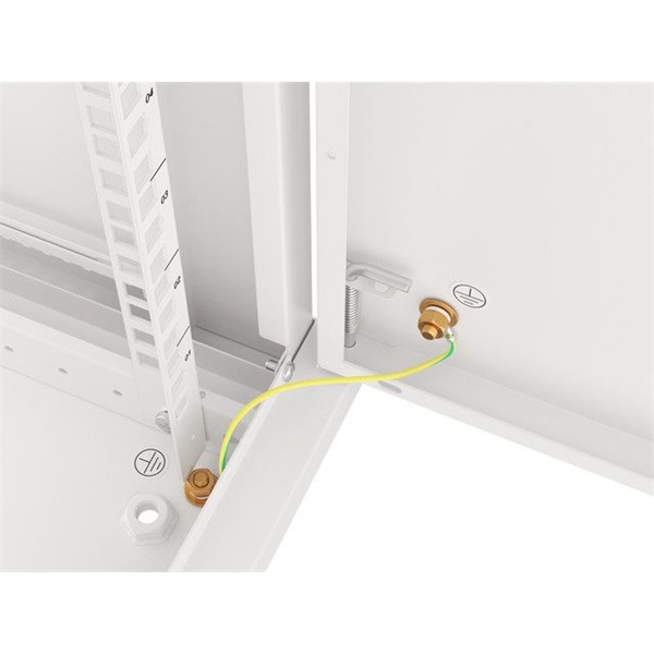 Lanberg WF01-6412-00S 19" 12U SZÉL:600mm MÉLY:450mm MAG:645mm lapraszerelt fémajtós szürke fali rack szekrény
