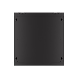 Lanberg WF01-6412-23B 19" 12U SZÉL:600mm MÉLY:450mm MAG:512mm lapraszerelt perforált ajtós fekete fali rack szekrény
