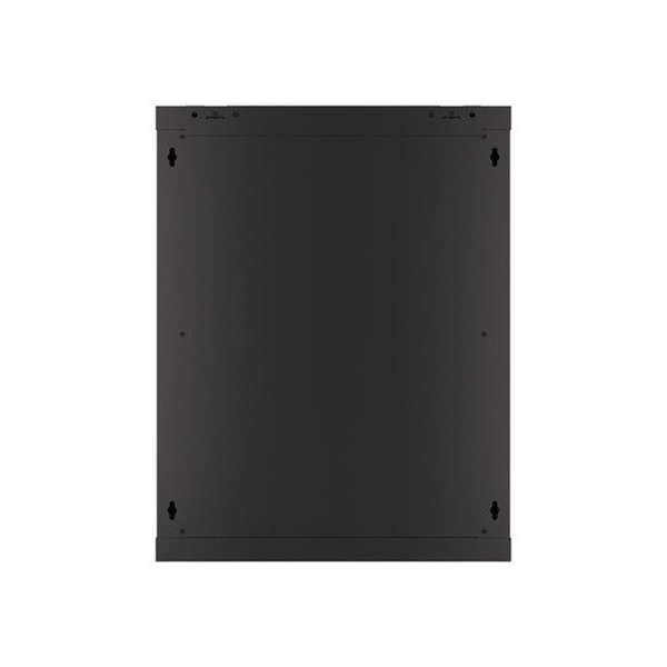 Lanberg WF01-6415-10B 19" 15U SZÉL:600mm MÉLY:450mm MAG:774mm lapraszerelt üvegajtós fekete fali rack szekrény