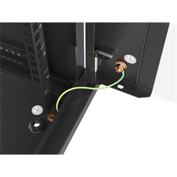 Lanberg WF01-6415-10B 19" 15U SZÉL:600mm MÉLY:450mm MAG:774mm lapraszerelt üvegajtós fekete fali rack szekrény
