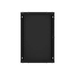 Lanberg WF01-6418-10B 19" 18U SZÉL:600mm MÉLY:450mm MAG:907mm lapraszerelt üvegajtós fekete fali rack szekrény