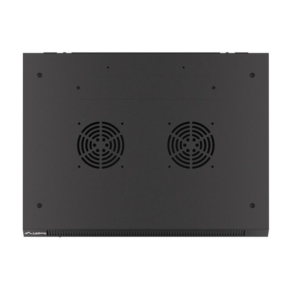 Lanberg WF01-6418-10B 19" 18U SZÉL:600mm MÉLY:450mm MAG:907mm lapraszerelt üvegajtós fekete fali rack szekrény
