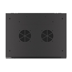 Lanberg WF01-6418-10B 19" 18U SZÉL:600mm MÉLY:450mm MAG:907mm lapraszerelt üvegajtós fekete fali rack szekrény