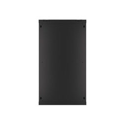 Lanberg WF01-6422-10B 19" 22U SZÉL:600mm MÉLY:450mm MAG:1085mm lapraszerelt üvegajtós fekete fali rack szekrény