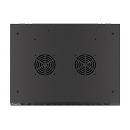 Lanberg WF01-6427-10B 19" 27U SZÉL:600mm MÉLY:450mm MAG:1307mm lapraszerelt üvegajtós fekete fali rack szekrény