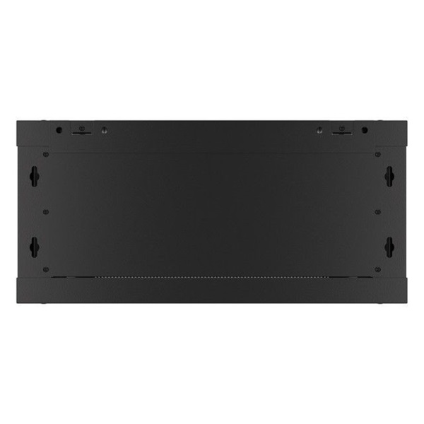 Lanberg WF01-6604-10B 19" 4U SZÉL:600mm MÉLY:600mm MAG:290mm lapraszerelt üvegajtós fekete fali rack szekrény