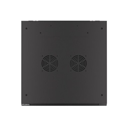Lanberg WF01-6604-10B 19" 4U SZÉL:600mm MÉLY:600mm MAG:290mm lapraszerelt üvegajtós fekete fali rack szekrény