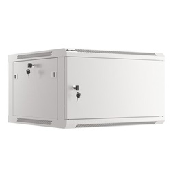 Lanberg WF01-6606-00S 19" 6U SZÉL:600mm MÉLY:600mm MAG:379mm lapraszerelt fémajtós szürke fali rack szekrény
