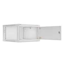 Lanberg WF01-6606-00S 19" 6U SZÉL:600mm MÉLY:600mm MAG:379mm lapraszerelt fémajtós szürke fali rack szekrény