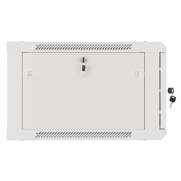 Lanberg WF01-6606-00S 19" 6U SZÉL:600mm MÉLY:600mm MAG:379mm lapraszerelt fémajtós szürke fali rack szekrény