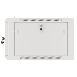 Lanberg WF01-6606-00S 19" 6U SZÉL:600mm MÉLY:600mm MAG:379mm lapraszerelt fémajtós szürke fali rack szekrény