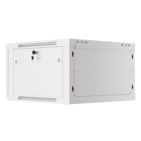 Lanberg WF01-6606-00S 19" 6U SZÉL:600mm MÉLY:600mm MAG:379mm lapraszerelt fémajtós szürke fali rack szekrény