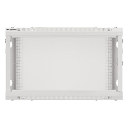 Lanberg WF01-6606-00S 19" 6U SZÉL:600mm MÉLY:600mm MAG:379mm lapraszerelt fémajtós szürke fali rack szekrény