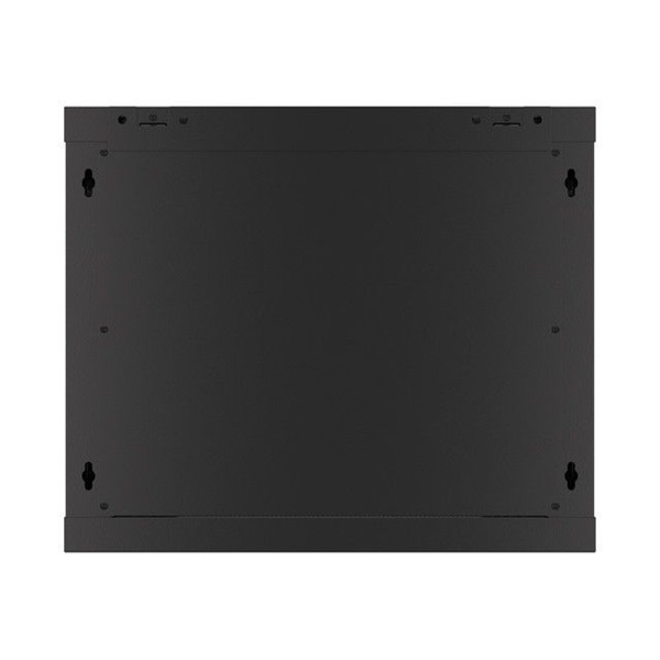 Lanberg WF01-6609-00B 19" 9U SZÉL:600mm MÉLY:600mm MAG:512mm lapraszerelt fémajtós fekete fali rack szekrény
