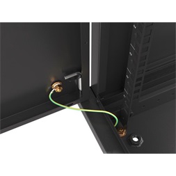 Lanberg WF01-6609-00B 19" 9U SZÉL:600mm MÉLY:600mm MAG:512mm lapraszerelt fémajtós fekete fali rack szekrény
