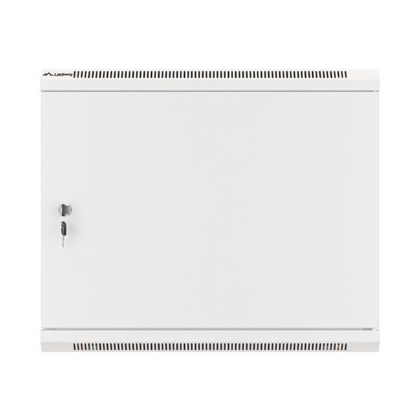 Lanberg WF01-6609-00S 19" 9U SZÉL:600mm MÉLY:600mm MAG:512mm lapraszerelt fémajtós szürke fali rack szekrény