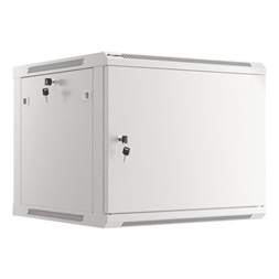 Lanberg WF01-6609-00S 19" 9U SZÉL:600mm MÉLY:600mm MAG:512mm lapraszerelt fémajtós szürke fali rack szekrény