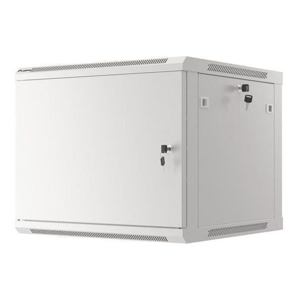 Lanberg WF01-6609-00S 19" 9U SZÉL:600mm MÉLY:600mm MAG:512mm lapraszerelt fémajtós szürke fali rack szekrény