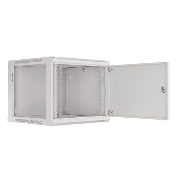 Lanberg WF01-6609-00S 19" 9U SZÉL:600mm MÉLY:600mm MAG:512mm lapraszerelt fémajtós szürke fali rack szekrény