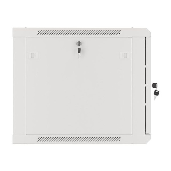 Lanberg WF01-6609-00S 19" 9U SZÉL:600mm MÉLY:600mm MAG:512mm lapraszerelt fémajtós szürke fali rack szekrény