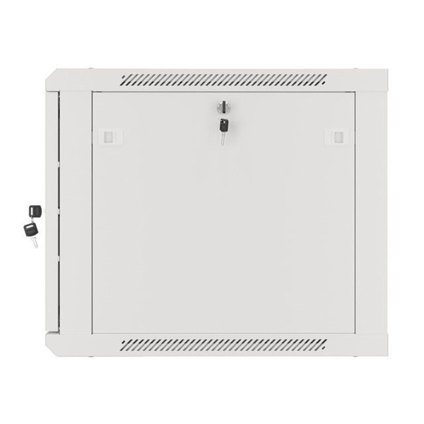 Lanberg WF01-6609-00S 19" 9U SZÉL:600mm MÉLY:600mm MAG:512mm lapraszerelt fémajtós szürke fali rack szekrény