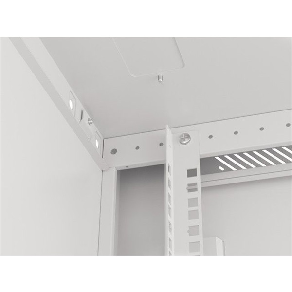 Lanberg WF01-6609-00S 19" 9U SZÉL:600mm MÉLY:600mm MAG:512mm lapraszerelt fémajtós szürke fali rack szekrény
