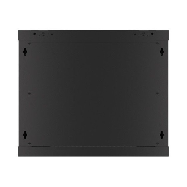 Lanberg WF01-6609-10B 19" 9U SZÉL:600mm MÉLY:600mm MAG:512mm lapraszerelt üvegajtós fekete fali rack szekrény