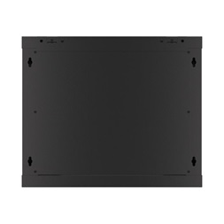 Lanberg WF01-6609-10B 19" 9U SZÉL:600mm MÉLY:600mm MAG:512mm lapraszerelt üvegajtós fekete fali rack szekrény