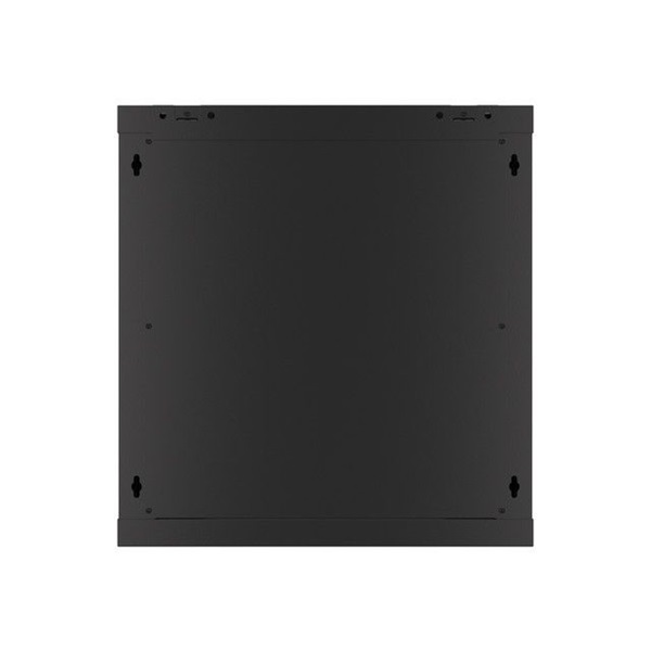 Lanberg WF01-6612-00B 19" 12U SZÉL:600mm MÉLY:600mm MAG:645mm lapraszerelt fémajtós fekete fali rack szekrény
