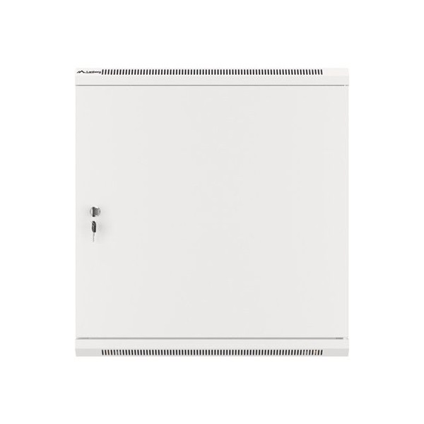 Lanberg WF01-6612-00S 19" 12U SZÉL:600mm MÉLY:600mm MAG:645mm lapraszerelt fémajtós szürke fali rack szekrény