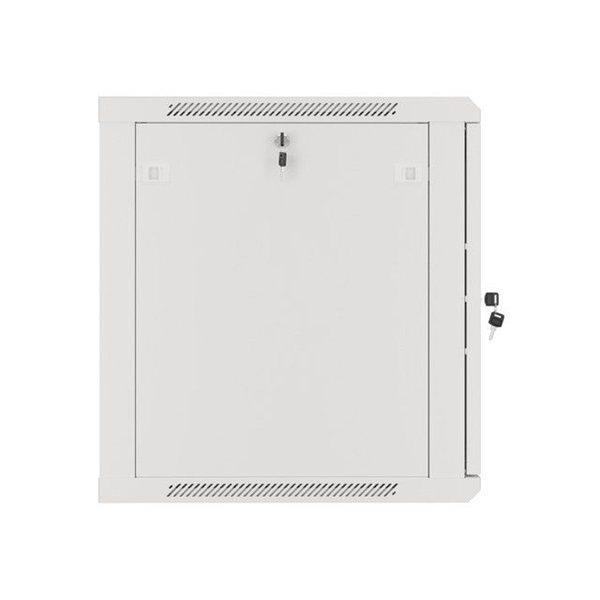 Lanberg WF01-6612-00S 19" 12U SZÉL:600mm MÉLY:600mm MAG:645mm lapraszerelt fémajtós szürke fali rack szekrény