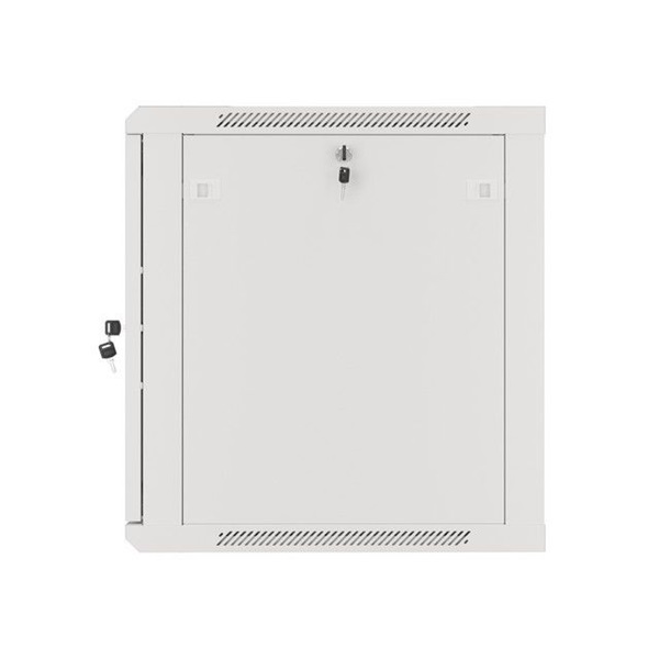 Lanberg WF01-6612-00S 19" 12U SZÉL:600mm MÉLY:600mm MAG:645mm lapraszerelt fémajtós szürke fali rack szekrény