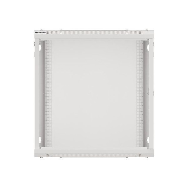 Lanberg WF01-6612-00S 19" 12U SZÉL:600mm MÉLY:600mm MAG:645mm lapraszerelt fémajtós szürke fali rack szekrény