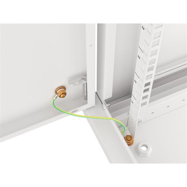Lanberg WF01-6612-00S 19" 12U SZÉL:600mm MÉLY:600mm MAG:645mm lapraszerelt fémajtós szürke fali rack szekrény