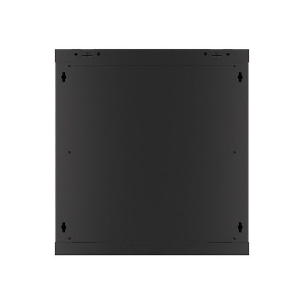 Lanberg WF01-6612-10B 19" 12U SZÉL:600mm MÉLY:600mm MAG:640mm lapraszerelt üvegajtós fekete fali rack szekrény