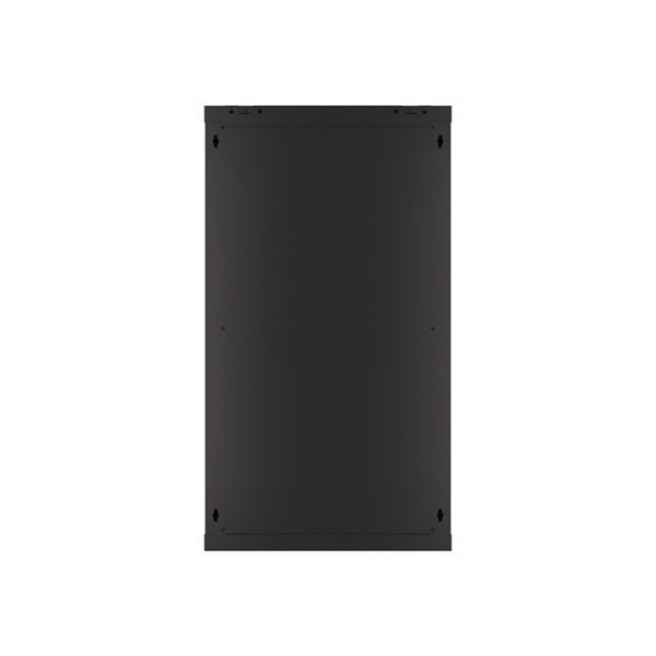 Lanberg WF01-6622-10B 19" 22U SZÉL:600mm MÉLY:600mm MAG:1085mm lapraszerelt üvegajtós fekete fali rack szekrény