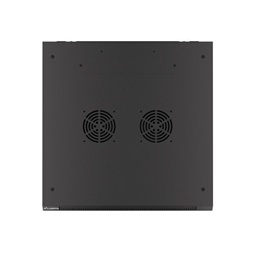 Lanberg WF01-6622-10B 19" 22U SZÉL:600mm MÉLY:600mm MAG:1085mm lapraszerelt üvegajtós fekete fali rack szekrény
