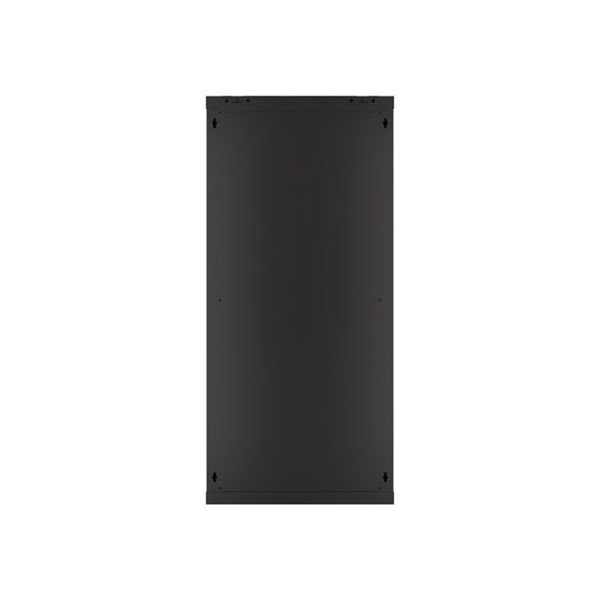 Lanberg WF01-6627-10B 19" 27U SZÉL:600mm MÉLY:600mm MAG:1307mm lapraszerelt üvegajtós fekete fali rack szekrény