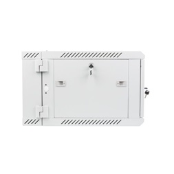 Lanberg WF02-6606-10S 19" 6U SZÉL:600mm MÉLY:600mm MAG:374mm lapraszerelt üvegajtós szürke kétrészes fali rack szekrény
