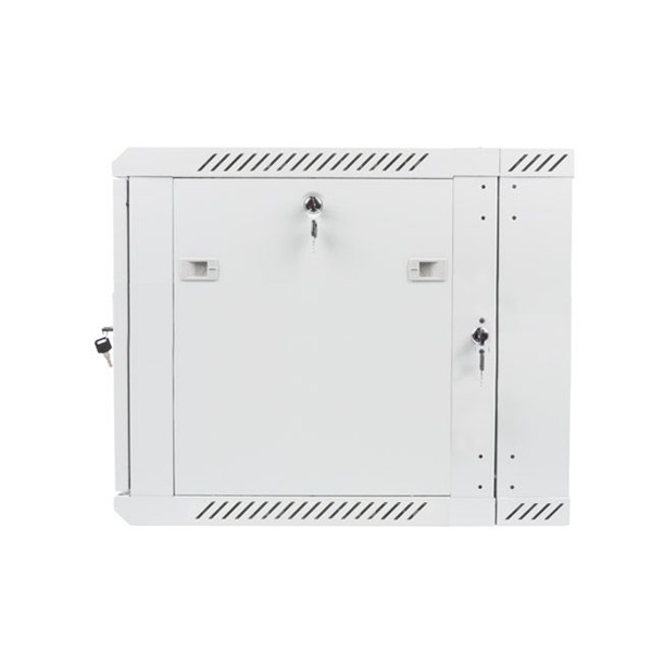 Lanberg WF02-6609-10S 19" 9U SZÉL:600mm MÉLY:600mm MAG:507mm lapraszerelt üvegajtós szürke kétrészes fali rack szekrény