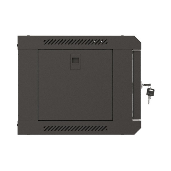 Lanberg WF03-5304-10B 19" 4U SZÉL:540mm MÉLY:350mm MAG:281mm lapraszerelt üvegajtós fekete fali rack szekrény