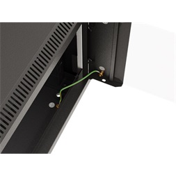 Lanberg WF03-5304-10B 19" 4U SZÉL:540mm MÉLY:350mm MAG:281mm lapraszerelt üvegajtós fekete fali rack szekrény