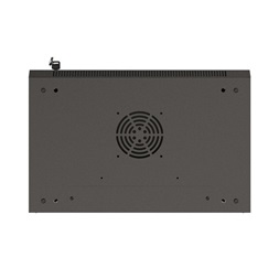 Lanberg WF03-5304-10B 19" 4U SZÉL:540mm MÉLY:350mm MAG:281mm lapraszerelt üvegajtós fekete fali rack szekrény