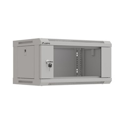 Lanberg WF03-5304-10S 19" 4U SZÉL:540mm MÉLY:350mm MAG:281mm lapraszerelt üvegajtós szürke fali rack szekrény