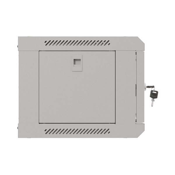 Lanberg WF03-5304-10S 19" 4U SZÉL:540mm MÉLY:350mm MAG:281mm lapraszerelt üvegajtós szürke fali rack szekrény