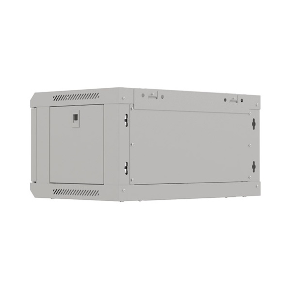 Lanberg WF03-5304-10S 19" 4U SZÉL:540mm MÉLY:350mm MAG:281mm lapraszerelt üvegajtós szürke fali rack szekrény