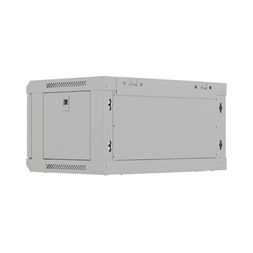 Lanberg WF03-5304-10S 19" 4U SZÉL:540mm MÉLY:350mm MAG:281mm lapraszerelt üvegajtós szürke fali rack szekrény