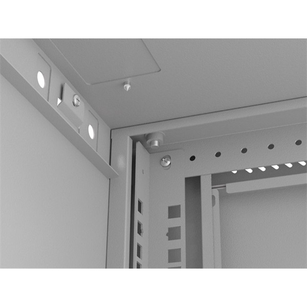 Lanberg WF03-5304-10S 19" 4U SZÉL:540mm MÉLY:350mm MAG:281mm lapraszerelt üvegajtós szürke fali rack szekrény